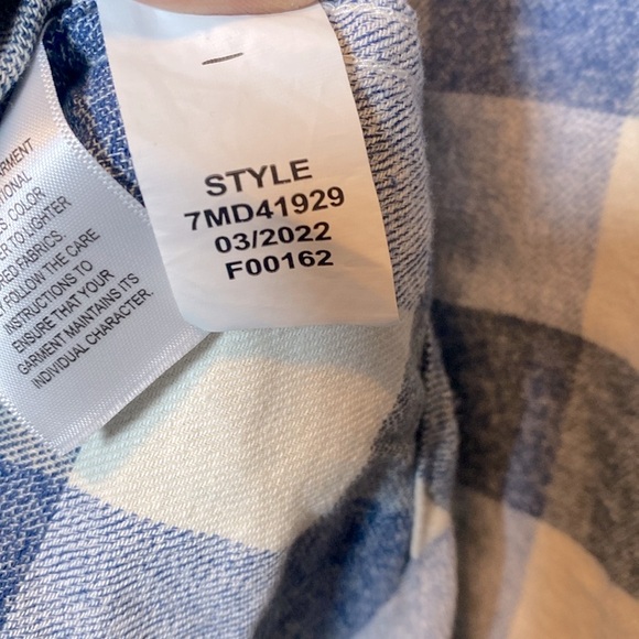 Lucky Brand Pearl Snap Shirt Men's Large Blue Check Western Collared Flannel - Picture 9 of 14
